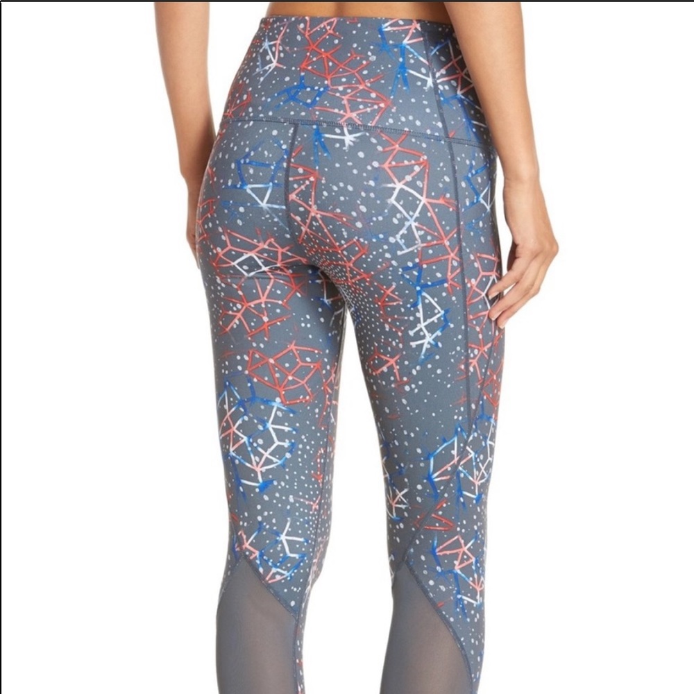 Zella Hatha High Waist Mesh Crop Legging